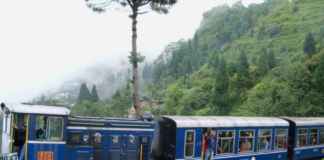 darjeeling toy train at batasia loop